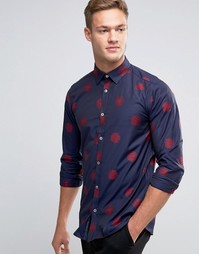 Рубашка классического кроя с цветочным узором Ted Baker - Темно-синий