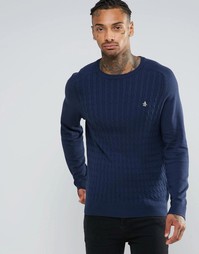 Хлопковый джемпер с косами Original Penguin - Синий