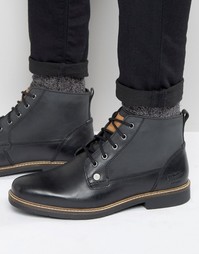 Черные кожаные ботинки на шнуровке Original Peguin - Черный