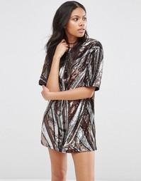 Платье с пайетками в стиле 70‑х Motel - Черный