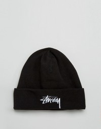Флисовая шапка-бини Stussy - Черный