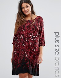 Платье размера плюс Juna Rose Fluva - Красный Junarose