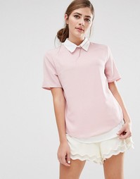 Рубашка 2 в 1 с короткими рукавами Fashion Union - Серый