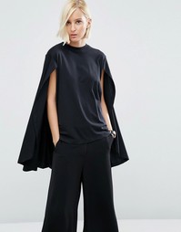 Футболка-кейп ASOS WHITE - Черный
