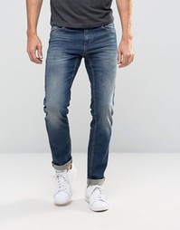 Узкие выбеленные джинсы Sisley - Синий