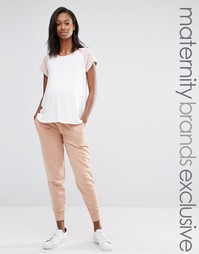 Джоггеры с манжетами для беременных Bluebelle Maternity - Розовый