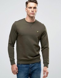 Зеленый свитшот с круглым вырезом и логотипом Lyle &amp; Scott - Зеленый