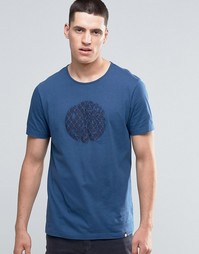 Темно-синяя футболка узкого кроя с логотипом Pretty Green - Темно-синий