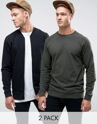 Набор из трикотажной куртки-пилот и свитшота (2 шт.) ASOS - СКИДКА 15 - Мульти