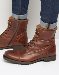 Кожаные ботинки на шнуровке Aldo Lemond - Рыжий