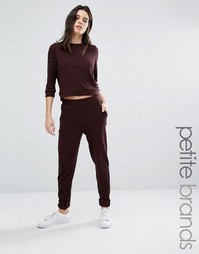 Трикотажные прямые брюки Vero Moda Petite - Коричневый