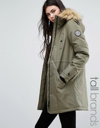 Парка с искусственным мехом на капюшоне Vero Moda Tall - Зеленый