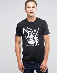 Футболка с графическим принтом Celio - Черный
