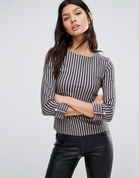 Топ в тонкую полоску Supertrash Tyonce - Розовый