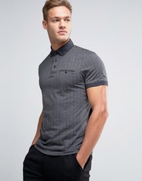 Футболка-поло с шевронным узором Ted Baker - Серый