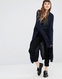 Удлиненный oversize‑кардиган QED London - Черный