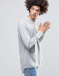 Лонгслив с карманами и закругленным краем Cheap Monday Curb - Серый