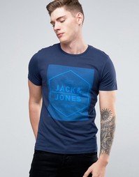 Футболка с логотипом Jack &amp; Jones - Темно-синий