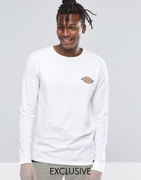 Лонгслив с маленьким логотипом Dickies - Белый