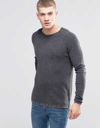 Трикотажный лонгслив прямого кроя G-Star Core - Серый