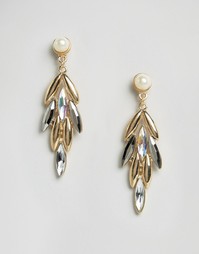 Серьги с камнями Paper Dolls - Золотой