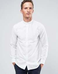 Строгая рубашка в стиле ретро с принтом Selected Homme - Белый