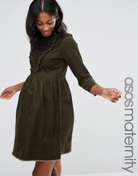 Зеленое свободное платье для беременных ASOS Maternity - Зеленый