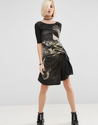 Платье с принтом Religion Jaw - Черный