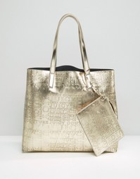 Золотистая сумка‑тоут Juicy Couture East West - Золотой