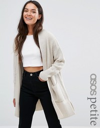Кардиган крупной вязки ASOS PETITE Ultimate - Бежевый