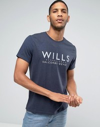 Темно-синяя футболка с принтом Wills Jack Wills - Темно-синий