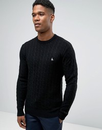 Черный джемпер из мериносовой шерсти с узором косы Jack Wills - Черный