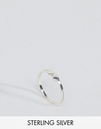 Серебряное кольцо с двумя сердечками Reclaimed Vintage - Серебряный