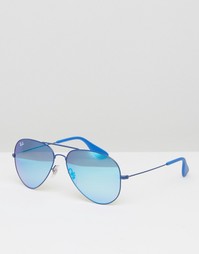 Солнцезащитные очки-авиаторы с зеркальными линзами Ray-Ban 0RB3558 - Синий