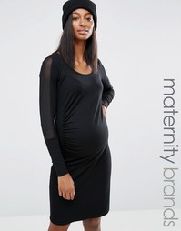 Платье для беременных с сетчатыми вставками Noppies - Черный
