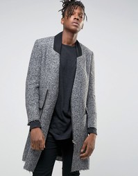 Пальто с необработанными краями Sixth June - Серый