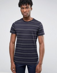 Футболка в полоску Burton Menswear - Темно-синий