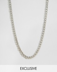 Длинное ожерелье‑цепочка Reclaimed Vintage - Серебряный
