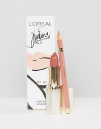 Набор для макияжа губ LOreal Smoking Nudes By Kristina Bazan - Мульти