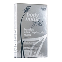 BODY NATUR Восковые полоски для лица с экстрактом Шелка и Жемчуга 12 шт. + 4 салфетки до/после эпиляции