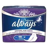 ALWAYS Ultra Женские гигиенические прокладки Platinum Collection Night Single 7 шт.