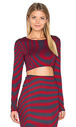 Striped long sleeve crop top - Lisakai