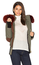 Fordham silver fox and asiatic rabbit fur lined parka - Nicole Benisti