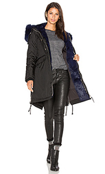 Brera semi silver fox and asiatic rabbit fur lined parka - Nicole Benisti
