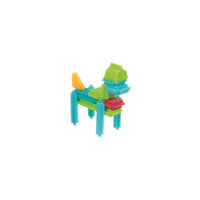 Конструктор игольчатый в коробке, 56 деталей, Bristle Blocks -