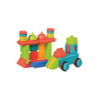 Конструктор игольчатый в ведерке, 50 деталей, Bristle Blocks -