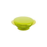 Тарелка на присоске с крышкой "FEEDING BOWL", Happy Baby, зеленый