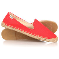 Слипоны женские Soludos Smoking Slipper Linen Coral