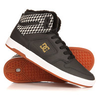 Кеды кроссовки утепленные женские DC Argosy High Black/Gold
