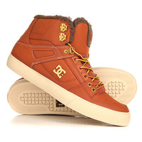 Кеды кроссовки утепленные DC Spartan High Wc Burnt Henna/White